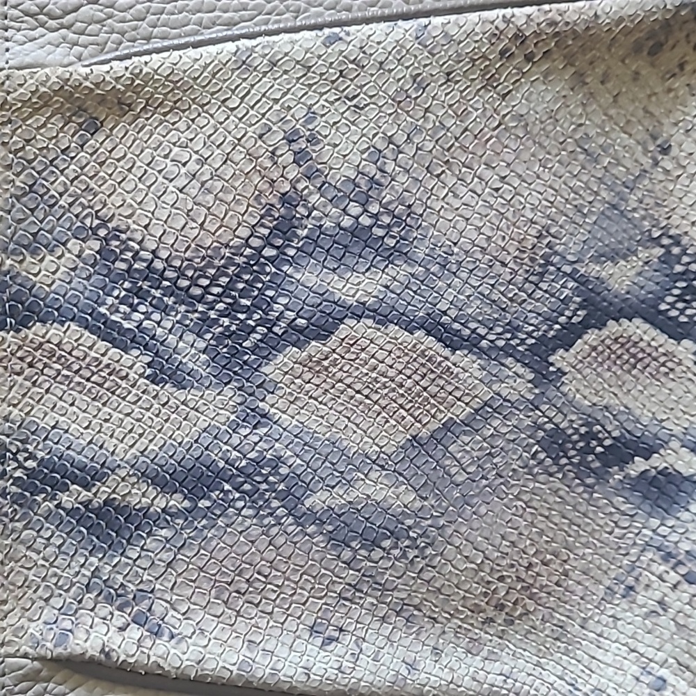 GiGi New York Oversized Leather Clutch Snakeskin Design - Picture 2 of 7